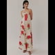 thumbnail image 4 of Vestido Maxi Floral para Mujer, Sin Mangas, Espalda Descubierta, Corte A, , Fluido, con Espalda Hueca y Tirantes Finos S, 4 of 6