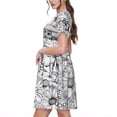 thumbnail image 2 of Easygdp Country Farm Scene para Vestido Transpirable de Mujer, Vestido Suelto de Manga Corta con Pliegues y Bolsillos para el Verano, 2 of 6