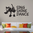 thumbnail image 2 of Sing Shine Dance Quote Cute Stitch Singing Silhouette Disney Movie Lilo And Stitch Wall Sticker Wall Art Wall Decal Vinyl Decal Home Decor Room Living Room Bedroom Decoration Decal Size (22x30 inch), 2 of 3