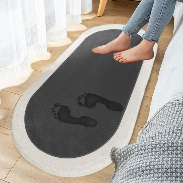 Feltree Luxury Soft Shaggy Plush Rug 15.7x31.5 Inch with Non-Slip Backing, Washable, for Bedroom, Living Room, Bathroom