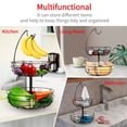 thumbnail image 3 of Bextsrack 2-Tier Countertop Fruit Basket With Banana Tree in Home for countertop,Bronze, 3 of 6