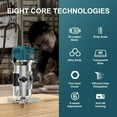 thumbnail image 3 of Hemousy Professional Woodworking Router with 6-Speed & 15 Router Bits Router Trigger for Extended, 3 of 9