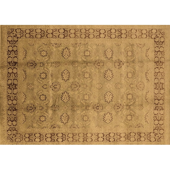 Ahgly Company Indoor Rectangle Oriental Brown Industrial Area Rugs, 5' x 7'