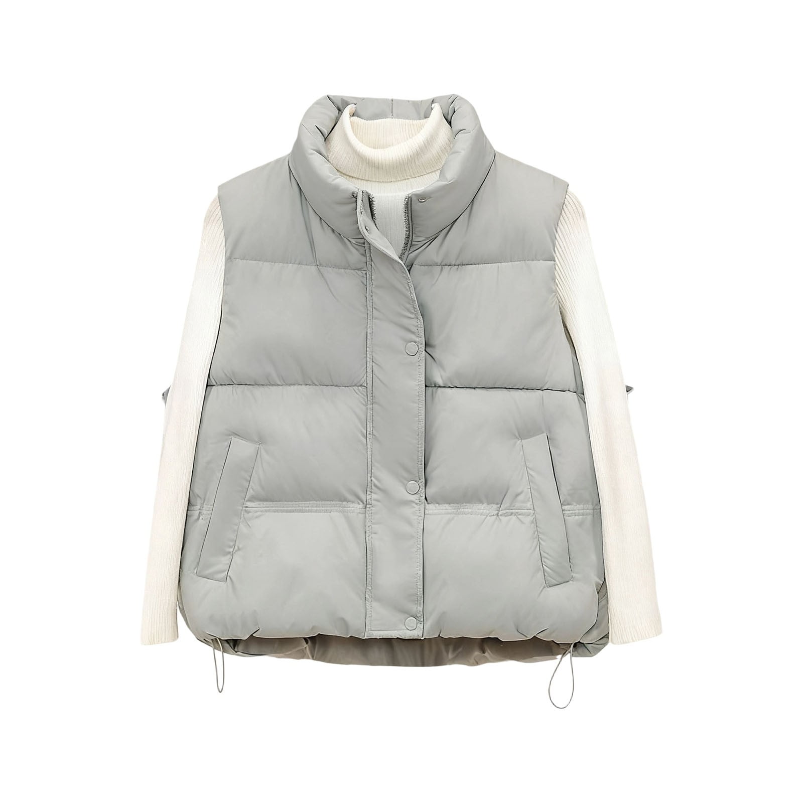 No Boundaries Puffer Vest, Lightweight, Women's XXS-XXL - Walmart.com