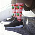 thumbnail image 5 of Bas Roses Thème de Noël Confortables Chaussettes de Sport Mi-Mollet Imprimées 3D Mignonnes, 5 of 5