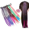 thumbnail image 1 of Cheveux Fille Extension Accessoires-Ruber Bande Élastique Coiffure Queue de Cheval Tresse Beauté Cheveux Bande Torsion Perruque Colorée Tresse Tête Corde Fille Robe Embellissement Cheveux Accessoires (6 Pièces), 1 of 5