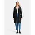 thumbnail image 2 of Time and Tru Women’s Longline Cardigan Sweater with Whipstitch Trim, Midweight, Sizes XS-XXXL, 2 of 5
