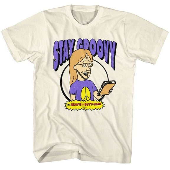 Beavis and Butt-Head Stay Groovy Natural T-Shirt