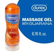 Durex Intensify Massage & Play 2 in 1, Massage Gel and Personal Lubricant, Intimate Lube with Guarana extract, Water-based, 6.76 oz.