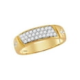 thumbnail image 3 of FB Jewels 14kt Yellow Gold His Hers Round Diamond Cross Matching Wedding Set 1-5/8 Cttw Size 5, 3 of 3