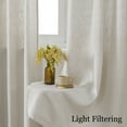 thumbnail image 3 of RISSIEN Burlap Linen Farmhouse Curtains 84 inch Length 2 Panels for Living Room Textured Thick Light Filtering Privacy Window Curtain Drapes with Grommet for Bedroom 7ft (52x84 Beige), 3 of 8