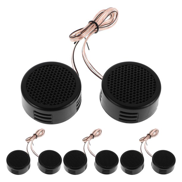 FELTECHELECTR 4 Pares De Altavoces Dome Tweeter Negros Para Automóvil Con Sonido Claro Y Fácil Instalación