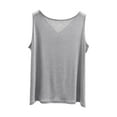 thumbnail image 4 of Bovemsi Camisole Tops for Women Womens Cute V Neck Tank Top Summer Sleeveless Cropped Tshirts With Side Split Basic Tanks, 4 of 4