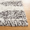 thumbnail image 3 of SAFAVIEH Jericho Johna Aztec Polyester Shag Area Rug, Ivory/Black, 4' x 6', 3 of 8