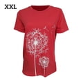 thumbnail image 1 of Sonducket Camisas de cuello para mujer, camisetas transpirables de verano de estilo Simple de diente de león de manga corta, ropa Unisex, Prendas para la parte del cuerpo Rojo XXL Sonducket AP000466-20, 1 of 1