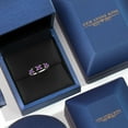 thumbnail image 5 of Gem Stone King 925 Silver and 10K Yellow Gold Purple Amethyst and Black Onyx Wedding-Bands Ring for Women | 1.19 Cttw | Round 4MM | Gemstone February Birthstone | Size 9, 5 of 6