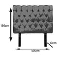 thumbnail image 2 of Cabecera Individual OIKO Muebles Capitonada Moderna Minimalista Gris, 2 of 2