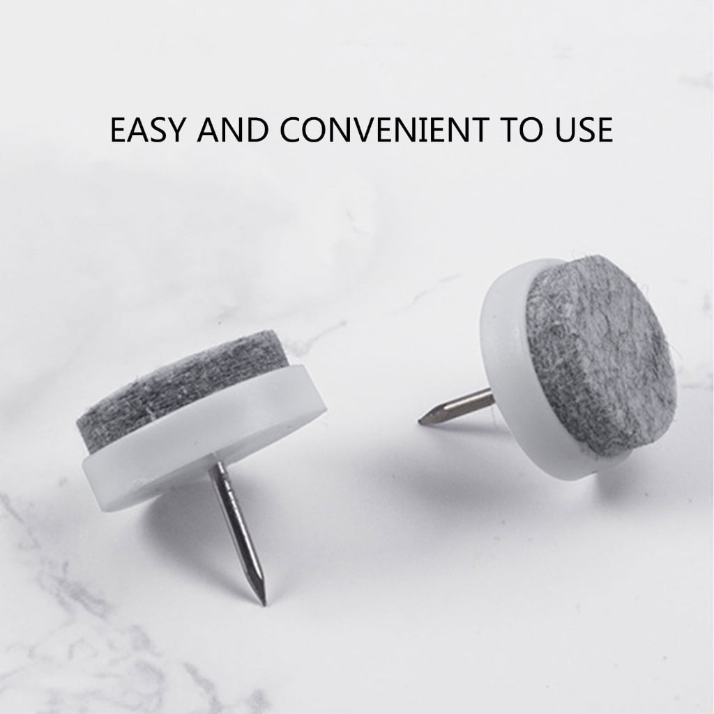 200Pcs Nails-On Noises Reduction Felt Pad Heavy Duty Chair Leg Cushions Furniture Leg Bottom Feet Glides Floor Protector