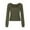 Army Green-01, variant on STETMN Long Sleeve Shirts for Women Square Neck Slim Fit Top Fall Trendy Basic Plain T-shirts
