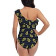 thumbnail image 5 of Goofa Avocado Pattern Women's One Piece Swimsuits Tummy Control Bathing Suits Asymmetric One Shoulder Swimwear-XX-Large, 5 of 6