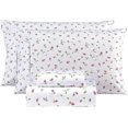 thumbnail image 1 of Floral Queen Sheets Soft Breathable Microfiber Vintage Printed Bed Sheet Set Deep Pocket Fitted Sheet Included Flower Pattern, 1 of 7