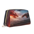 thumbnail image 2 of Cauagu Fire Sky Dragon Print Large Cosmetic Bag,Portable Cosmetics Pouch Travel Makeup Bag Large Capacity Travel Makeup Case Organizer Makeup Brush Organizer, 2 of 8