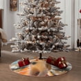thumbnail image 4 of Lukts Surfing Cat Sun Print Color Life Christmas Tree Skirt, Winter Holiday Tree Mat Decoration ,Can be Used as A Shawl-30", 4 of 6