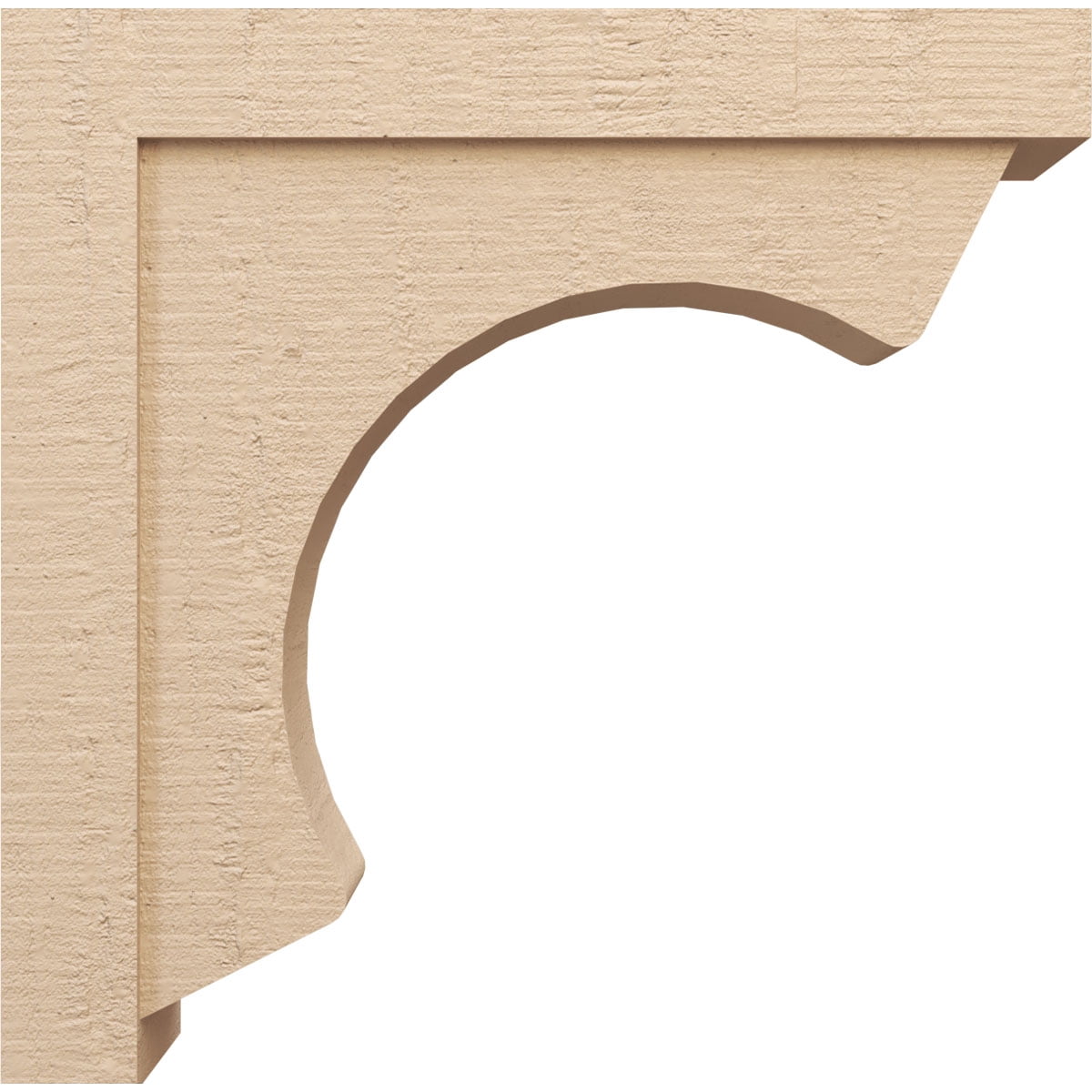 8"W x 32"D x 32"H Thin Emerson Rough Cedar Woodgrain TimberThane Corbel, Primed Tan