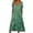 C-Green652, variant on FEIFLY Dresses Flowy Boho Vacation For Women 2025 Short Sleeve Flower Round Tie Button Long Straight Dress With Pocket Sundress Stylish Wear