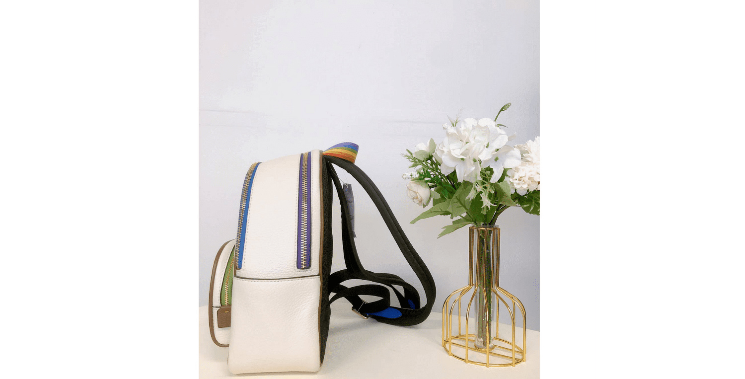 Coach (CA624) Mini Court Signature Rainbow Logo Chalk Multi