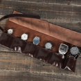 thumbnail image 3 of Watch Case For Men- Soft Leather Watch Organizer- Vintage Watch Display Case, Full Protection During For Watch Jewelry, 3 of 5