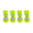 thumbnail image 2 of L Size Fluorescent Green Anti-Slip Soft-Sole Pet Boots (Pack of 4), Secure Fit & Stay-On Waterproof Booties for Small Dogs and Cats, Ideal for Outdoor Walking, Rainy Days, Muddy Pa, 2 of 6