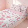 thumbnail image 2 of Erosebridal Cartoon Hearts Zipper Twin Comforter Sets with Fitted Sheet and 2 Pillowcases, Kawaii HeartZipper Bedding Set, Pink Reversible, Soft Pink, Pink Reversible, 2 of 7