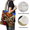 thumbnail image 3 of BOOK OF LIFE Bolso de tela con estampado de lienzo para mujer, bolsa de compras reutilizable y estética, con cremallera interior, regalo para mujer,40*40cm., 3 of 6
