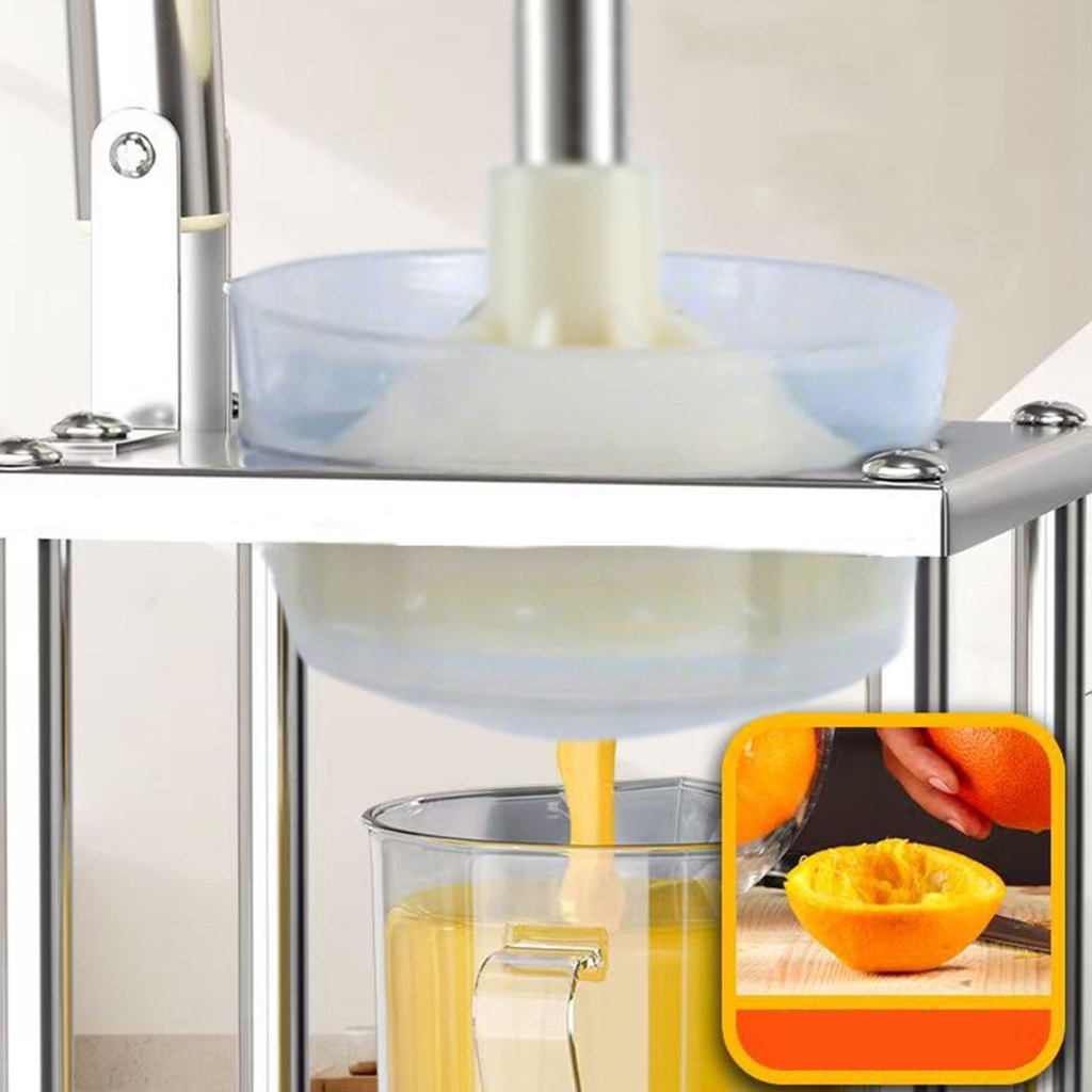 Space Saving Juices Extractor Machine Food Grade Stainless Steels Hand Press Juicer For Various Fruits Beverages