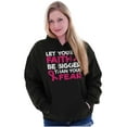thumbnail image 4 of Breast Cancer Faith Bigger Than Fear Hoodie Sweatshirt Women Brisco Brands S, 4 of 6