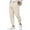 Beige, variant on Summer Men's Solid Color Large Size Loose Linen Harlan Casual Nine Pants Comfortable Lightweight Breathable Trousers
