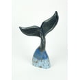 thumbnail image 3 of Chesapeake Bay Ltd Coastal Blue Carved Wood Whale Tail Tabletop Statue 16 inch, 3 of 3