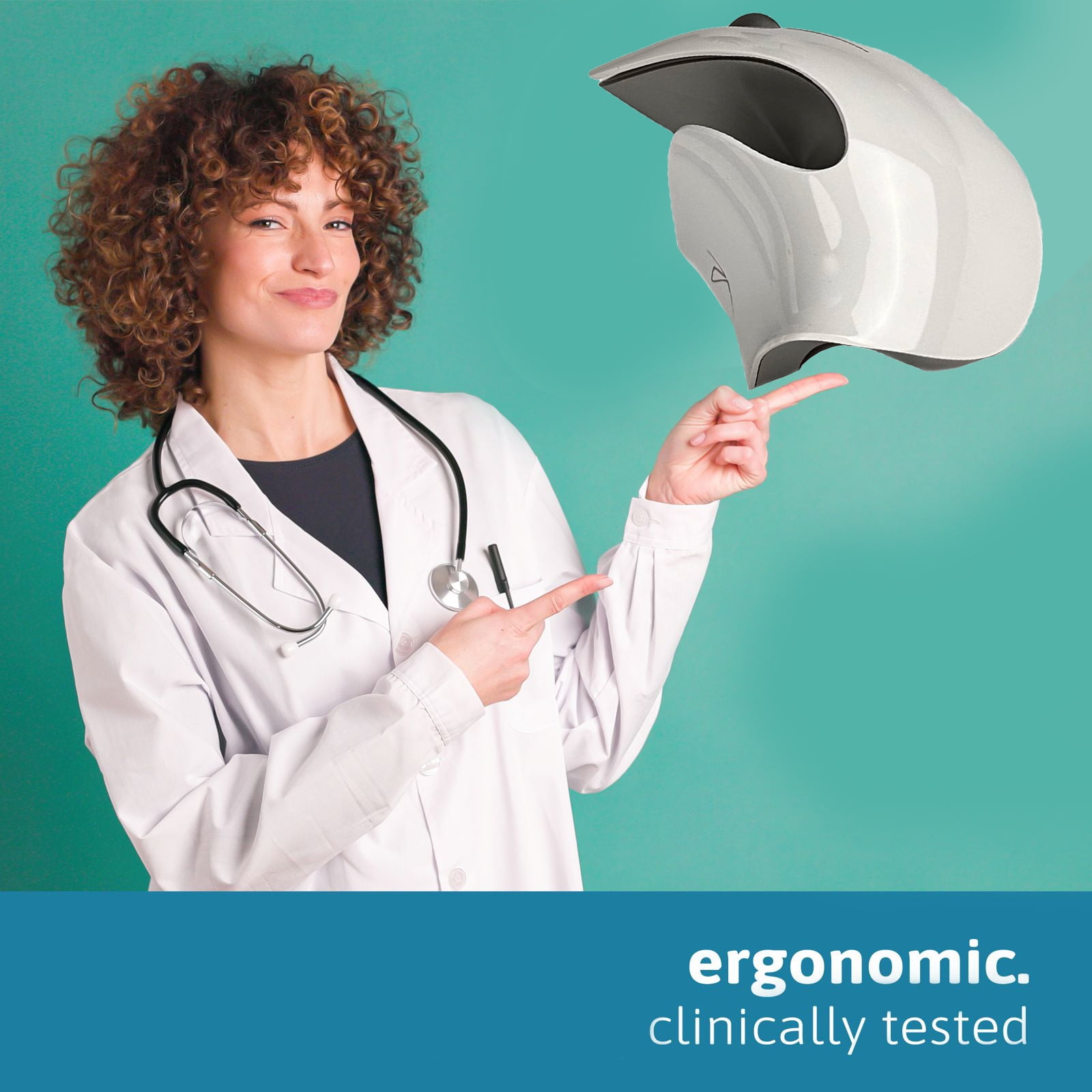 PAM Pro Advanced Ergonomic Mouse Clinically Tested Reduces Muscle Strain, Wireless USB , Bluetooth, 4K DPI, Quiet Clicks, Easy Switch, Silent Smartwheel, Windows/ Mac/ Chrome/ Linux/ Android, White