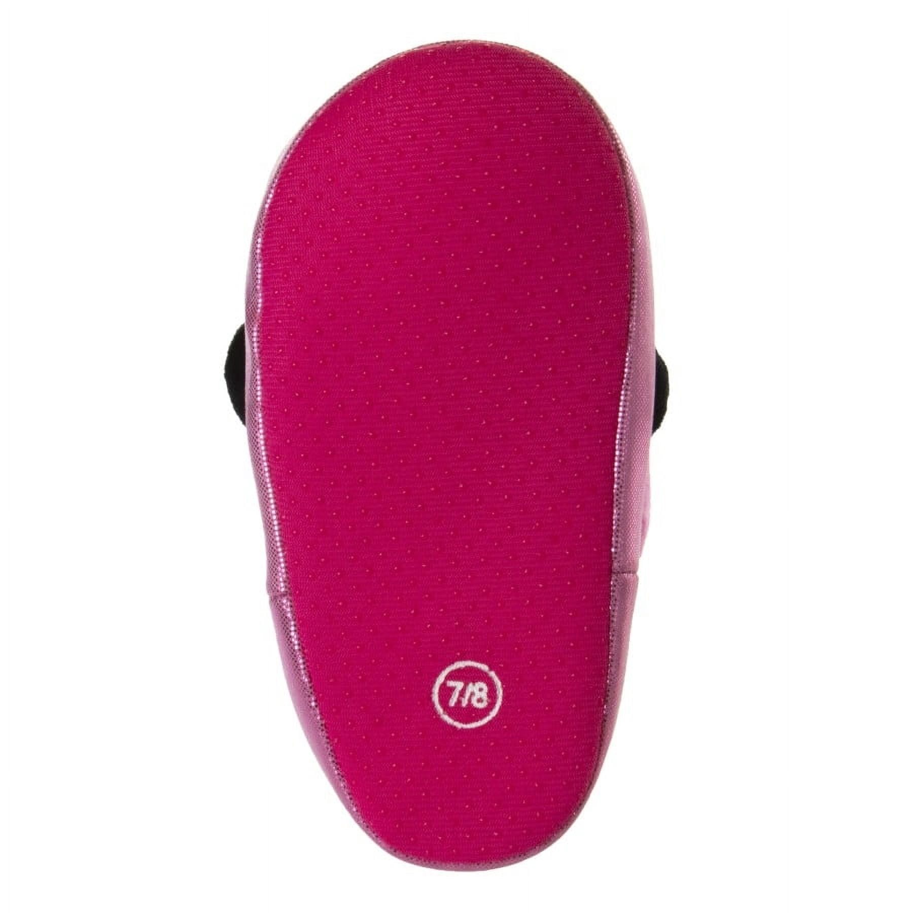 Minnie Mouse Toddler Dual Sizes Nylex Fabric Slippers - Pink , 9-10