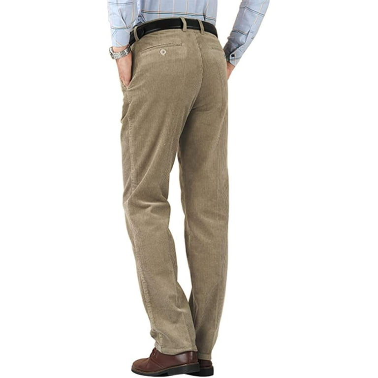 Mens corduroy pants pleated front sale