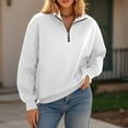 thumbnail image 5 of Oversized Women’s Zip Sweatshirt Casual Loose Fit Long Sleeve Pullover Fleece Hoodie Tops with Pockets for Streetwear, 5 of 7