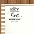 thumbnail image 2 of Printtoo Personalized&nbsp;Blue Self Inking Opner Favor The Key To Happiness Is Love Heavy Duty Stamp Custom&nbsp;Rubber&nbsp;Stamper-45 mm, 2 of 6