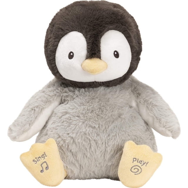 Peluche Animado Pingüino Kissy GUND Felpa 12 pulgadas Juguete Interactivo Bebé Infantil Negro/Blanco/Gris GUND GD-835255