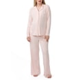 thumbnail image 3 of Ingrid & Isabel For Every Belly Women's Maternity Long Sleeve Button Down Shirt & Open Leg Pajama Set, Sizes S-XXXL, 3 of 12