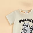 thumbnail image 4 of mgoYE Toddler Baby Boy Summer Clothes Boys Outfit Letter Print Short Sleeve T-Shirt Tops + Shorts Set (Beige,0-6 Months), 4 of 6