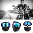 thumbnail image 2 of Gafas para montar en casco de motocicleta, gafas con máscara facial extraíble, gafas cálidas desmontables a prueba de niebla, filtro de boca ajustable antideslizante, 2 of 5