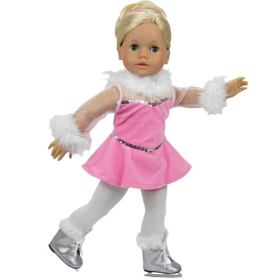 Sophia's Ice Skating Gown, Panties, & Ponytail Holder for 18   Dolls, Pink