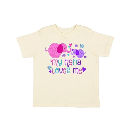 

Inktastic My Nana Loves Me- Cute Elephants Gift Toddler Boy or Toddler Girl T-Shirt