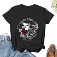 thumbnail image 3 of Possum Women’s Cotton Short Sleeve T-Shirt HD Graphic Print Casual Crew Neck Tee XL, 3 of 6
